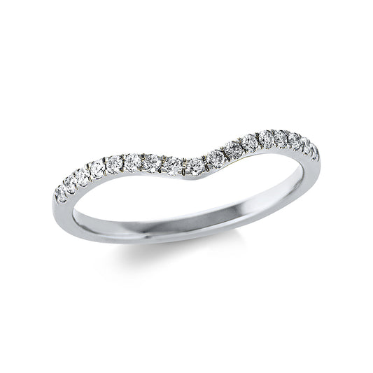 Ring 18 kt WG, 17 Brill. 0,20 ct, TW-si