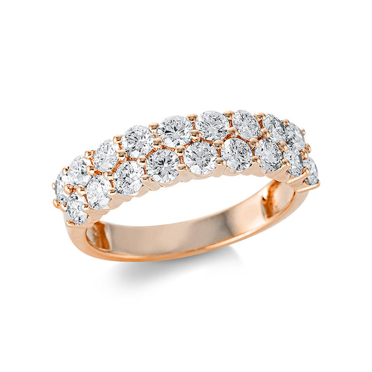 Ring 18 kt RG, 18 Brill. 1,42 ct, TW-si