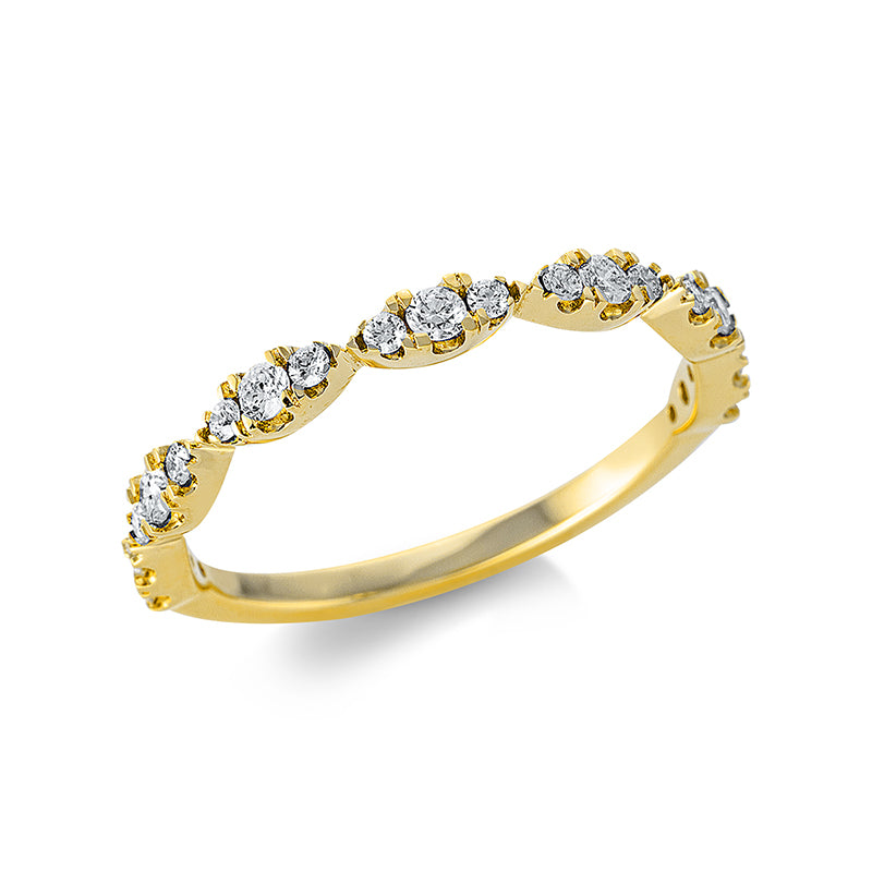 Ring 14 kt GG, 21 Brill. 0,29 ct, TW-si