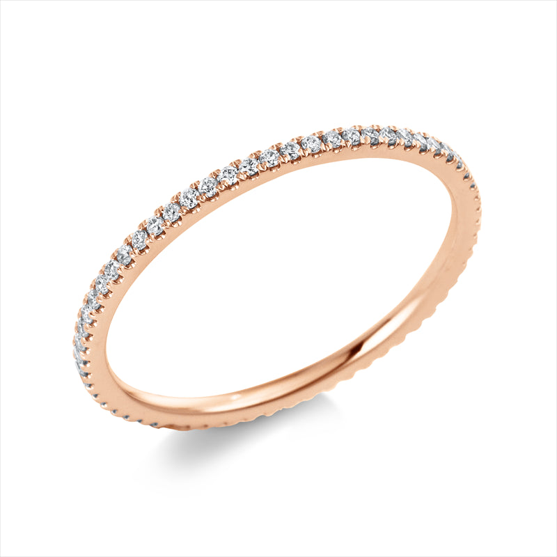 Ring 14 kt RG, 55 Brill. 0,21 ct, TW-si
