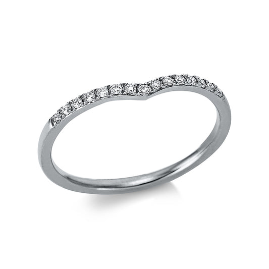 Ring 18 kt WG, 15 Brill. 0,09 ct, TW-si