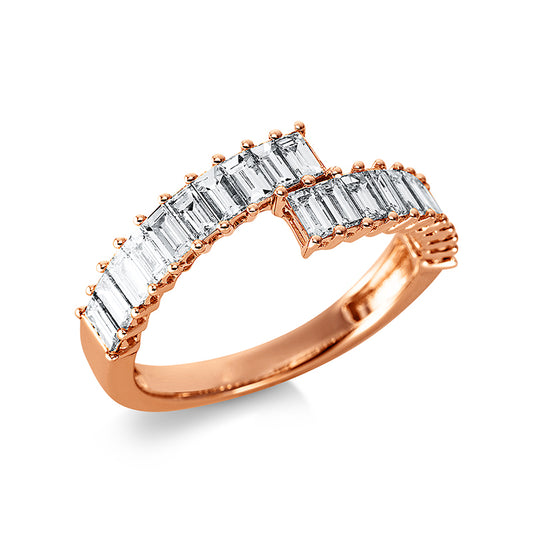 Ring 18 kt RG, 20 Bag. 0,89 ct, TW-vsi