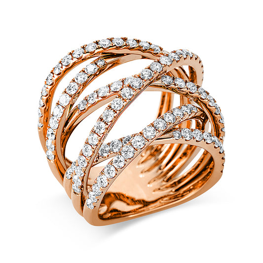 Ring 18 kt RG, 120 Brill. 2,14 ct, TW-vsi
