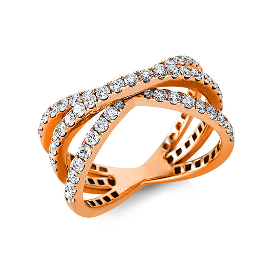 Ring 18 kt RG, 57 Brill. 1,03 ct, TW-vsi