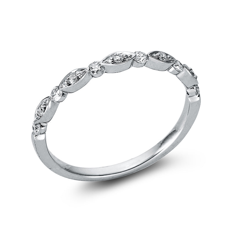 Ring 18 kt WG, 11 Brill. 0,20 ct, W-si