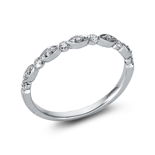Ring 18 kt WG, 11 Brill. 0,20 ct, W-si