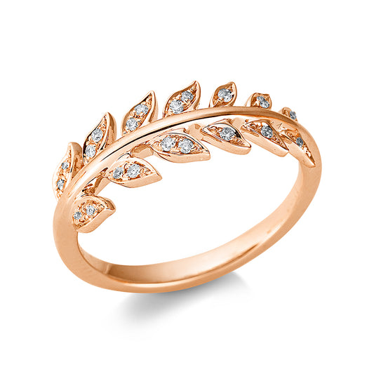 Ring 18 kt RG, 22 Brill. 0,11 ct, W-si