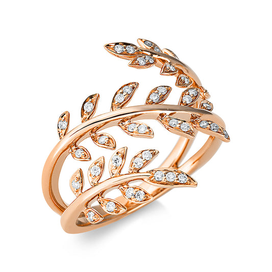 Ring 18 kt RG, 41 Brill. 0,18 ct, W-si