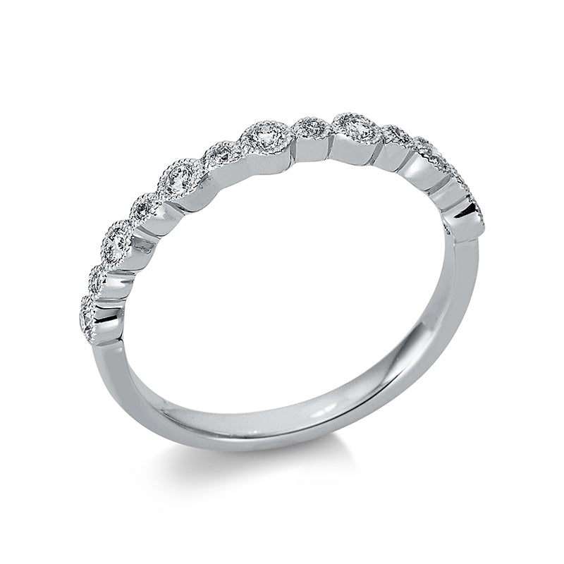 Ring 18 kt WG, 13 Brill. 0,18 ct, TW-si