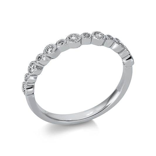 Ring 18 kt WG, 13 Brill. 0,18 ct, TW-si