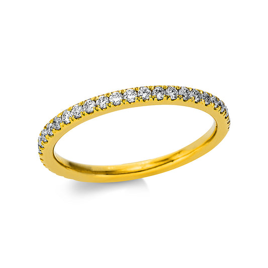 Ring 18 kt GG, 34 Brill. 0,38 ct, TW-vsi/si
