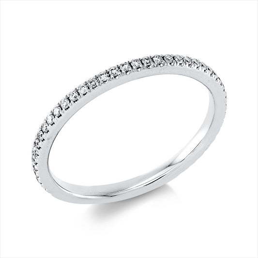 Ring 18 kt WG, 42 Brill. 0,18 ct, TW-vsi/si