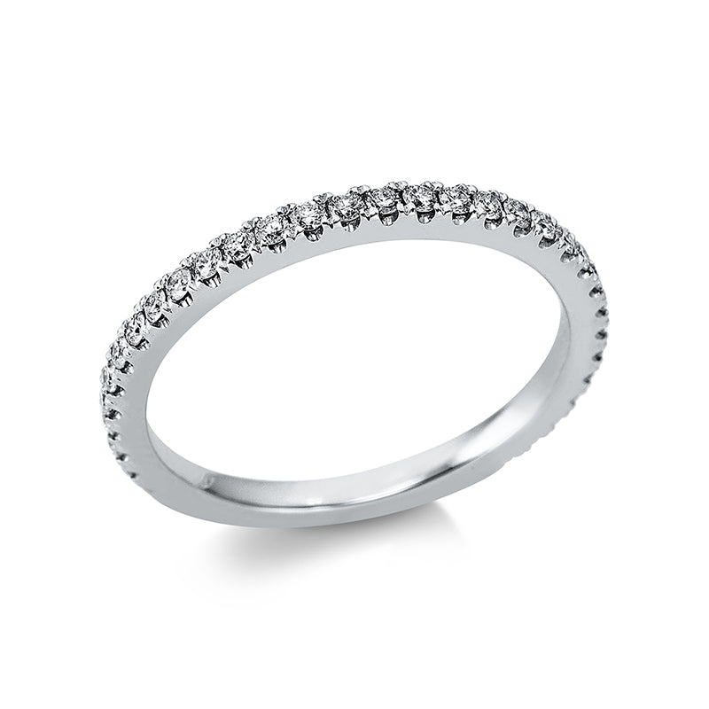 Ring 18 kt WG, 32 Brill. 0,32 ct, TW-pi
