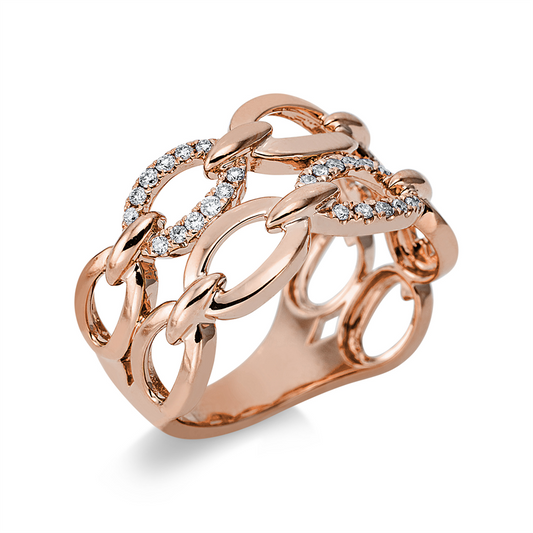 Ring 18 kt RG, 36 Brill. 0,22 ct, TW-si