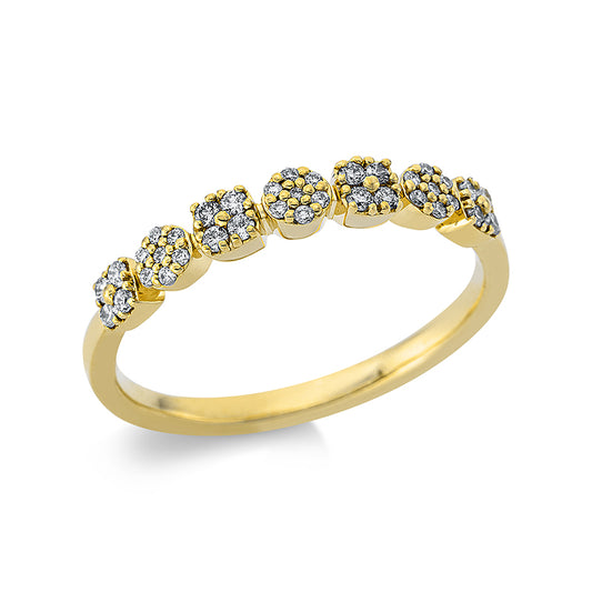 Ring 18 kt GG, 37 Brill. 0,18 ct, TW-si
