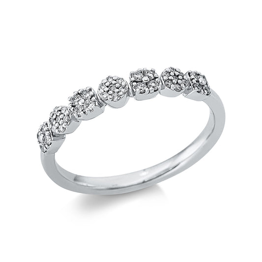 Ring 18 kt WG, 37 Brill. 0,18 ct, TW-si