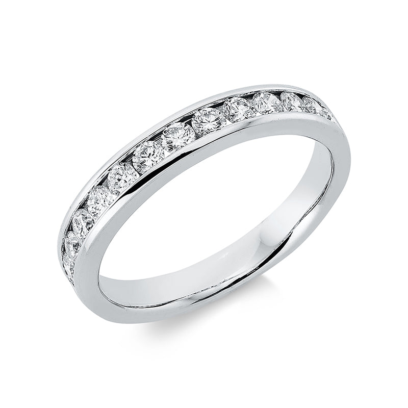Ring 18 kt WG, 14 Brill. 0,51 ct, TW-si