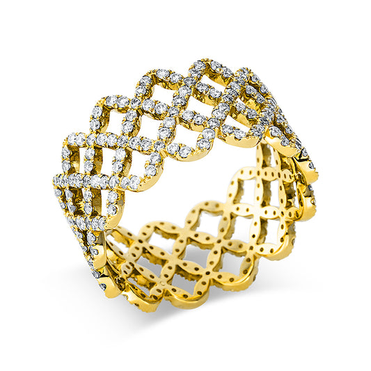 Ring 18 kt GG, 266 Brill. 1,09 ct, TW-si