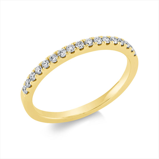 Ring 18 kt GG, 17 Brill. 0,21 ct, TW-si