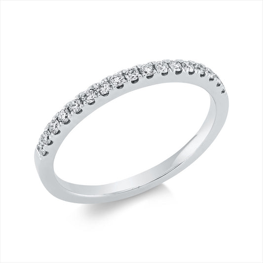 Ring 18 kt WG, 17 Brill. 0,20 ct, TW-si