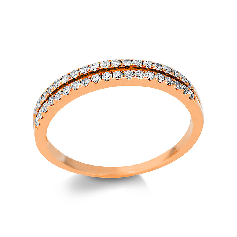Ring 18 kt RG, 38 Brill. 0,31 ct, TW-pi