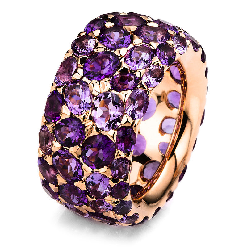 Ring 18 kt RG, 72 Amethyste 11,29 ct lila