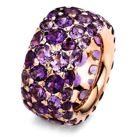 Ring 18 kt RG, 72 Amethyste 11,29 ct lila