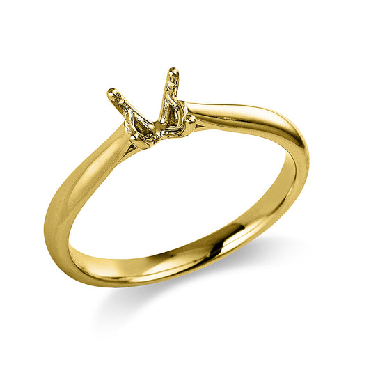 Ring 14 kt GG, Leerfassung für 1x Brill. 0,30 ct
