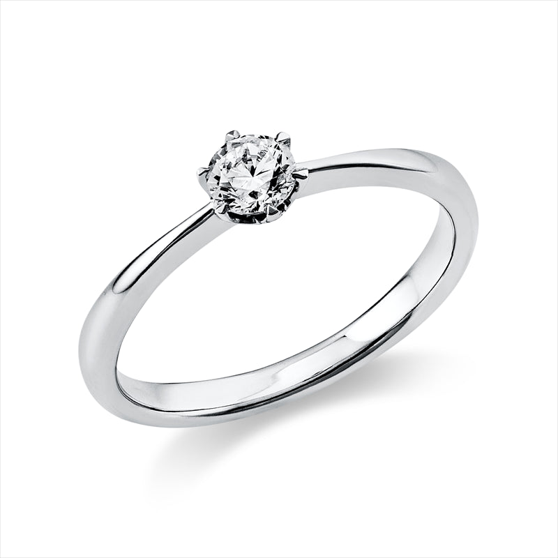 Ring 18 kt WG, 1 Brill. 0,25 ct, TW-si