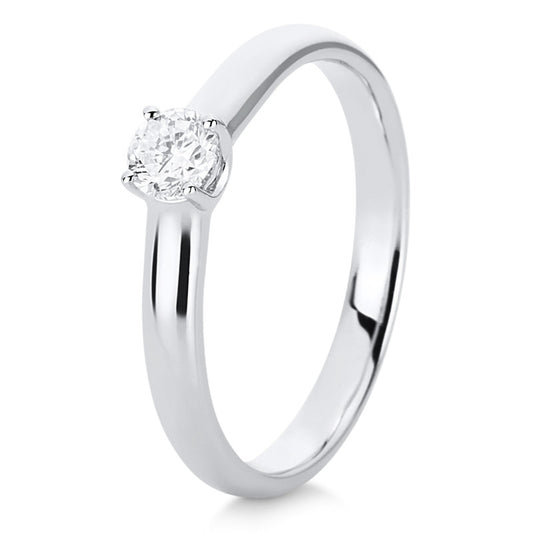 Ring 18 kt WG, 1 Brill. 0,25 ct, TW-si