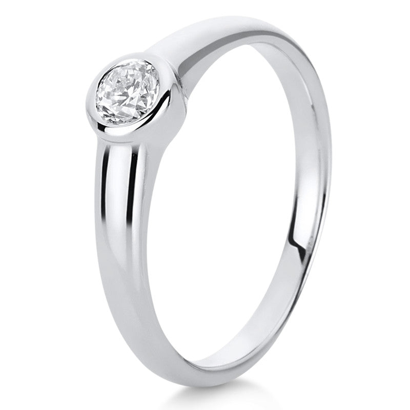 Ring 14 kt WG, 1 Brill. 0,24 ct, TW-si