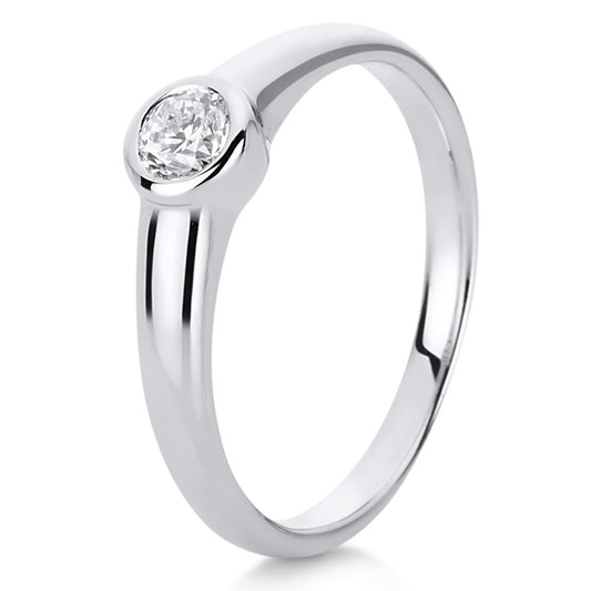 Ring 14 kt WG, 1 Brill. 0,24 ct, TW-si