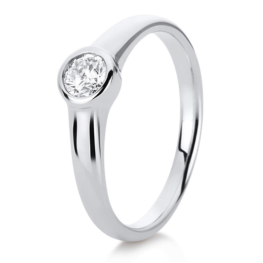 Ring 14 kt WG, 1 Brill. 0,29 ct, TW-si