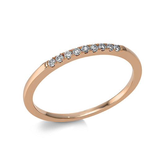 Ring 18 kt RG, 9 Brill. 0,09 ct, TW-si