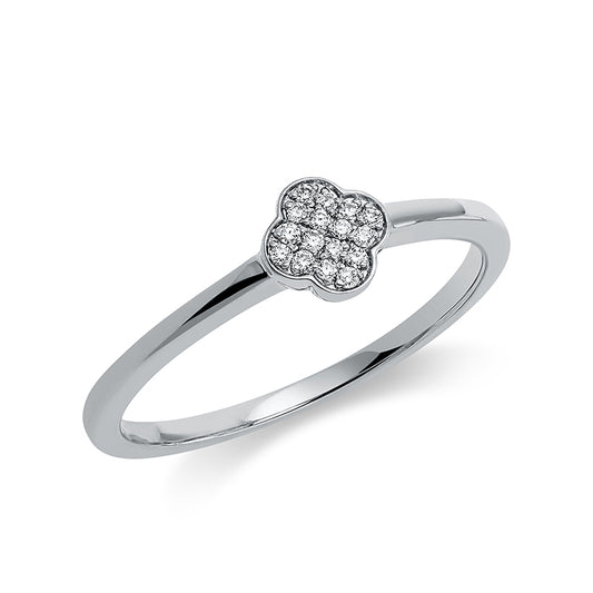 Ring 18 kt WG, 16 Brill. 0,04 ct, TW-si