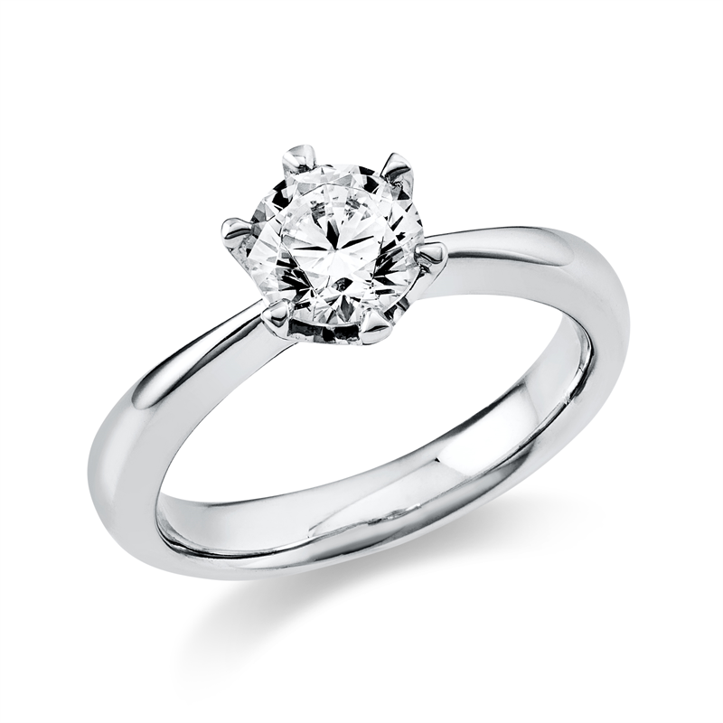 Ring 18 kt WG, GIA7448154406, 1 Brill. 1,00 ct, W-vsi