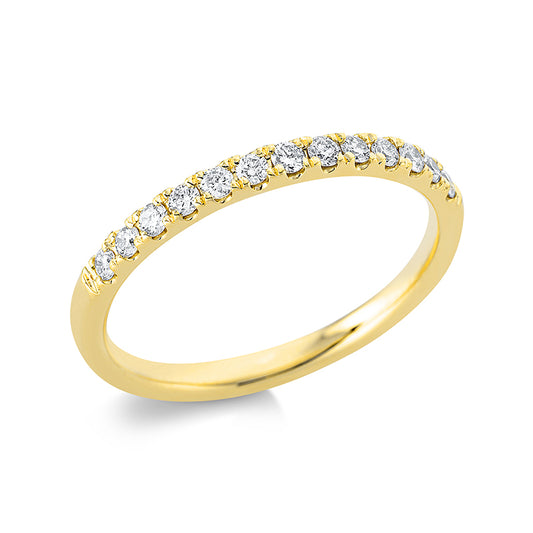 Ring 18 kt GG, 13 Brill. 0,22 ct, TW-si