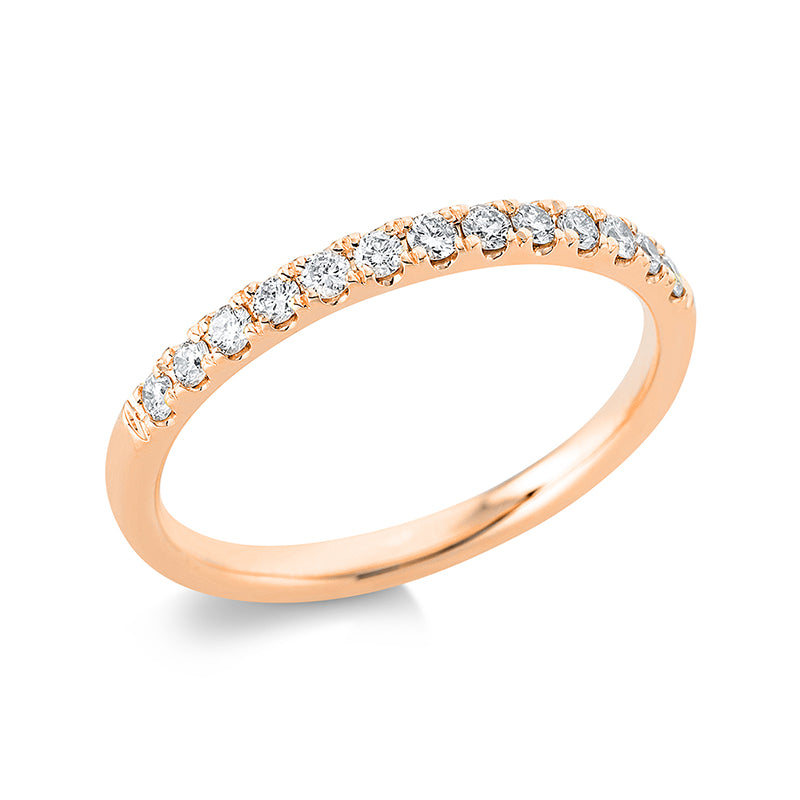 Ring 18 kt RG, 13 Brill. 0,24 ct, TW-si