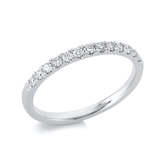 Ring 18 kt WG, 13 Brill. 0,24 ct, TW-si