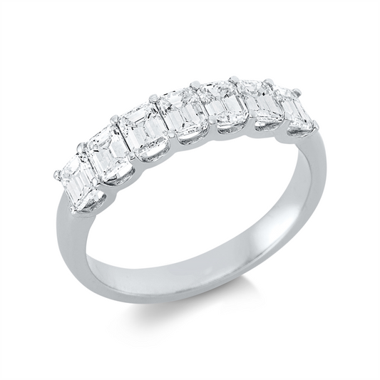 Ring 18 kt WG, 7 Sm.schliff 1,39 ct, TW-vsi/si