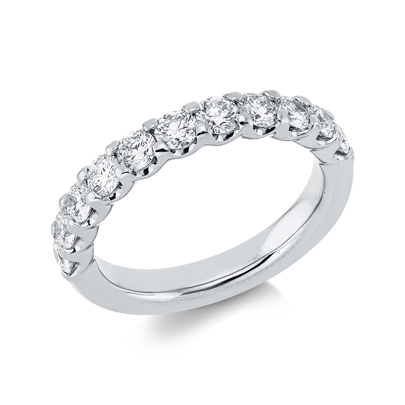 Ring 18 kt WG, 11 Brill. 1,13 ct, TW-si