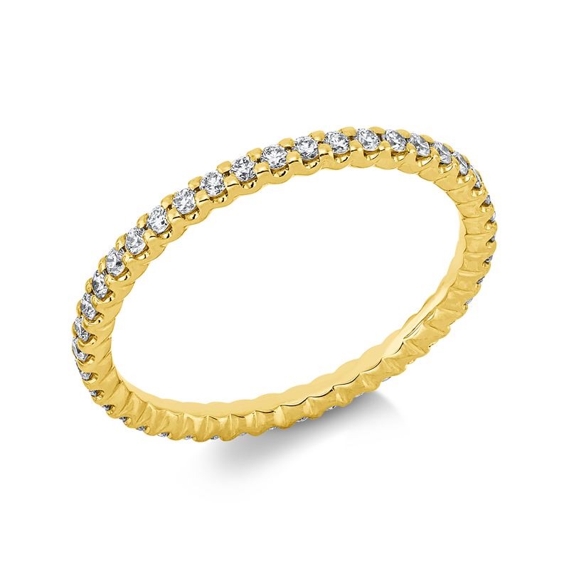 Ring 18 kt GG, 42 Brill. 0,41 ct, TW-si