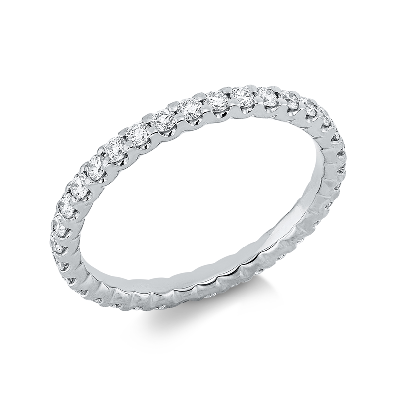 Ring 18 kt WG, 34 Brill. 0,68 ct, TW-si