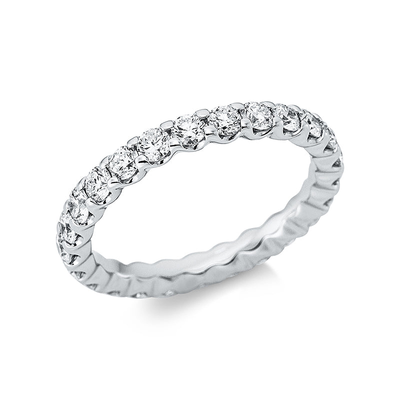 Ring 18 kt WG, 24 Brill. 1,63 ct, TW-si
