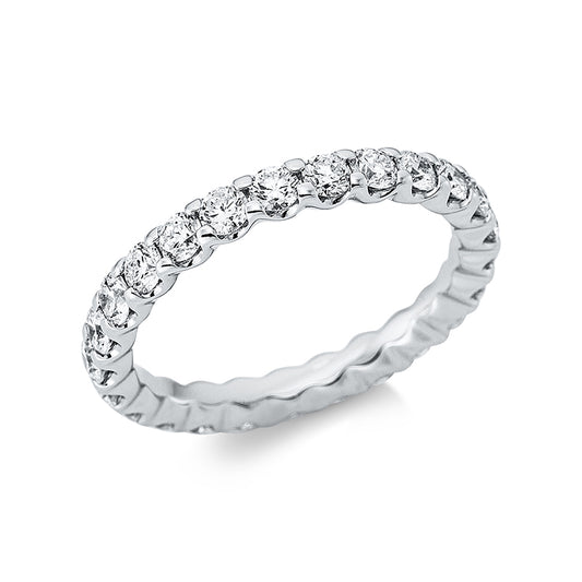 Ring 18 kt WG, 24 Brill. 1,63 ct, TW-si