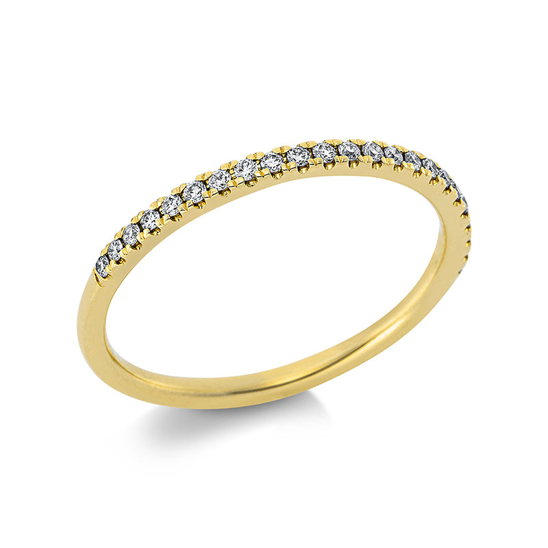 Ring 14 kt GG, 23 Brill. 0,14 ct, TW-si, 23 Brill. 0,50 ct, TW-si