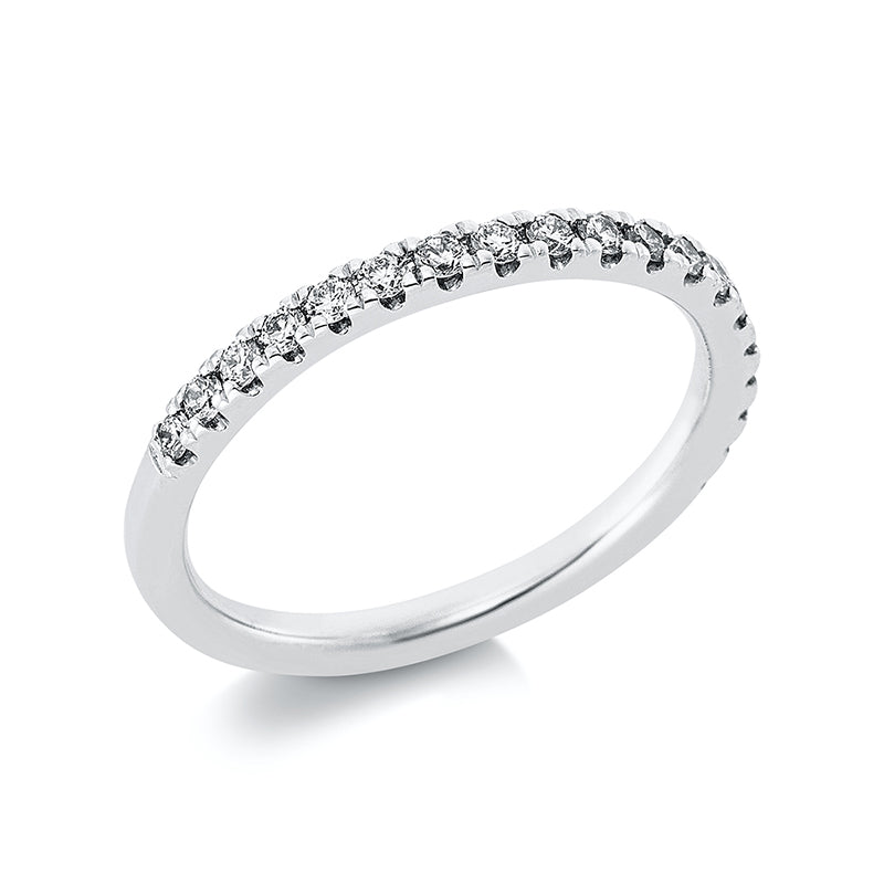 Ring 14 kt WG, 19 Brill. 0,33 ct, TW-si
