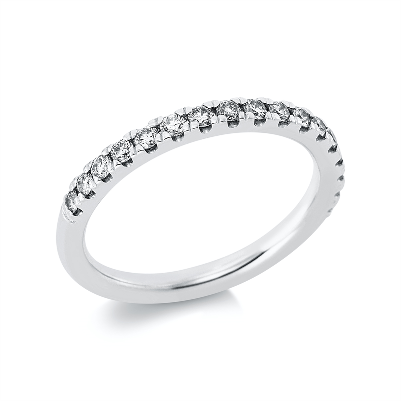 Ring 14 kt WG, 17 Brill. 0,39 ct, TW-si