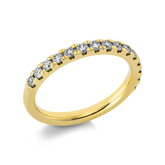 Ring 18 kt GG, 15 Brill. 0,50 ct, TW-si