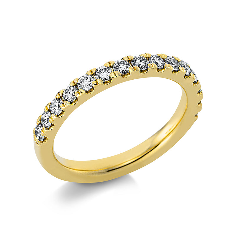 Ring 18 kt GG, 15 Brill. 0,59 ct, TW-si